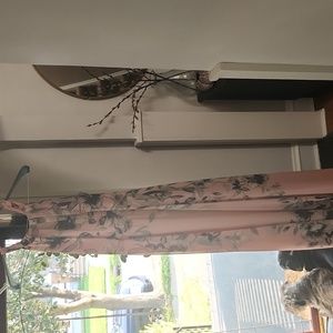 Eliza J. Pink floral floor length dress